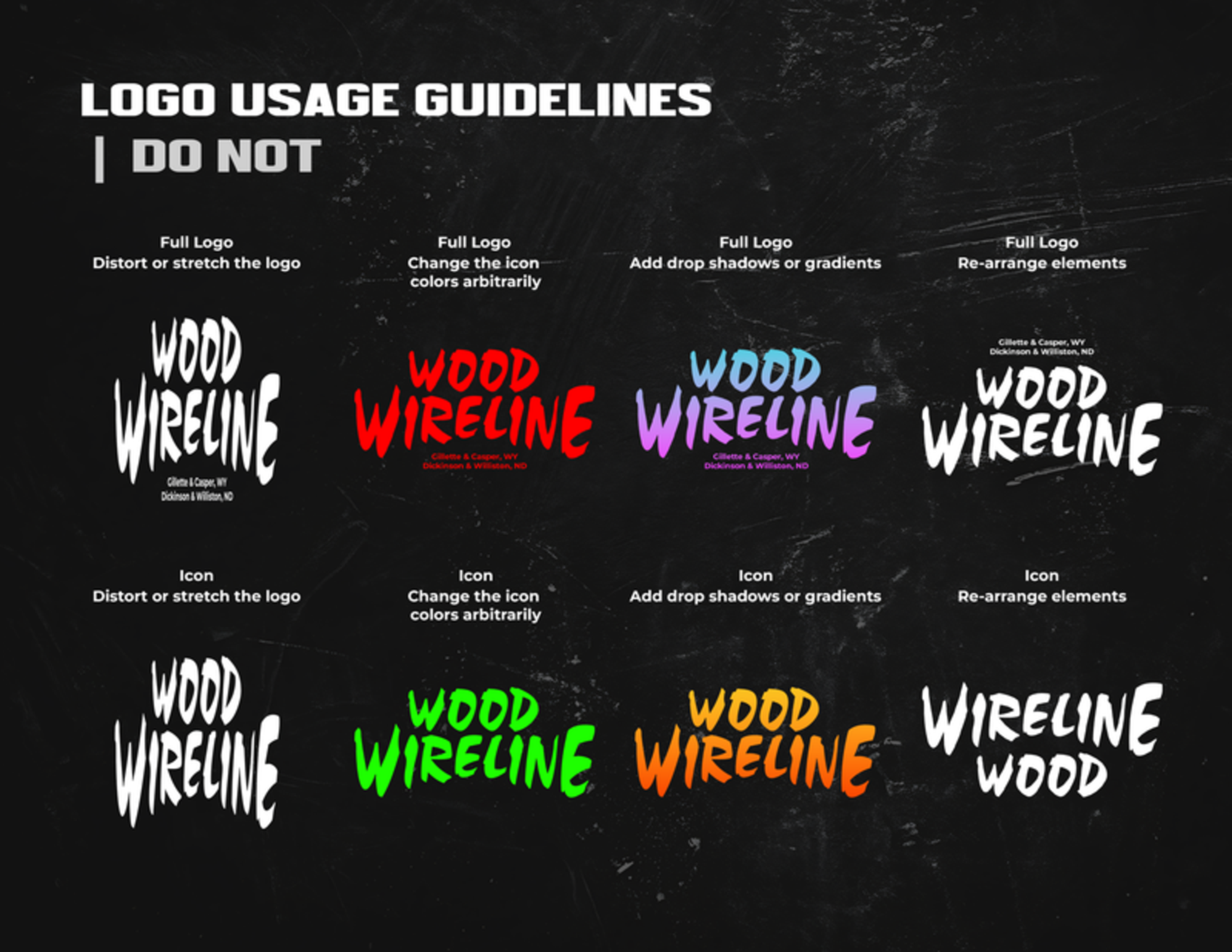 Wood Wireline brand book page 4